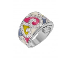 Кольцо арт. D11230 Фианит, Эмаль