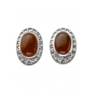 Серьги арт. HE325 Марказит, Сердолик