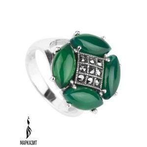 Кольцо арт. HR1889 Марказит, Хризопраз