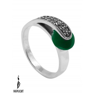 Кольцо арт. HR1869 Марказит, Хризопраз