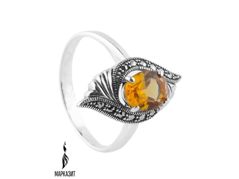 Кольцо арт. HR977 Марказит, Султанит синт.