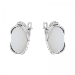 Серьги арт. 023639 Лунный камень, Фианит