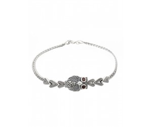 Браслет арт. BR726 Марказит, Гранат