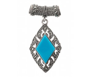 Подвеска арт. HP516 Марказит, Бирюза синт.