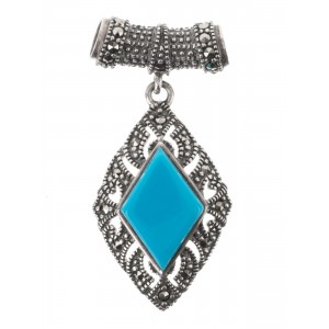 Подвеска арт. HP516 Марказит, Бирюза синт.