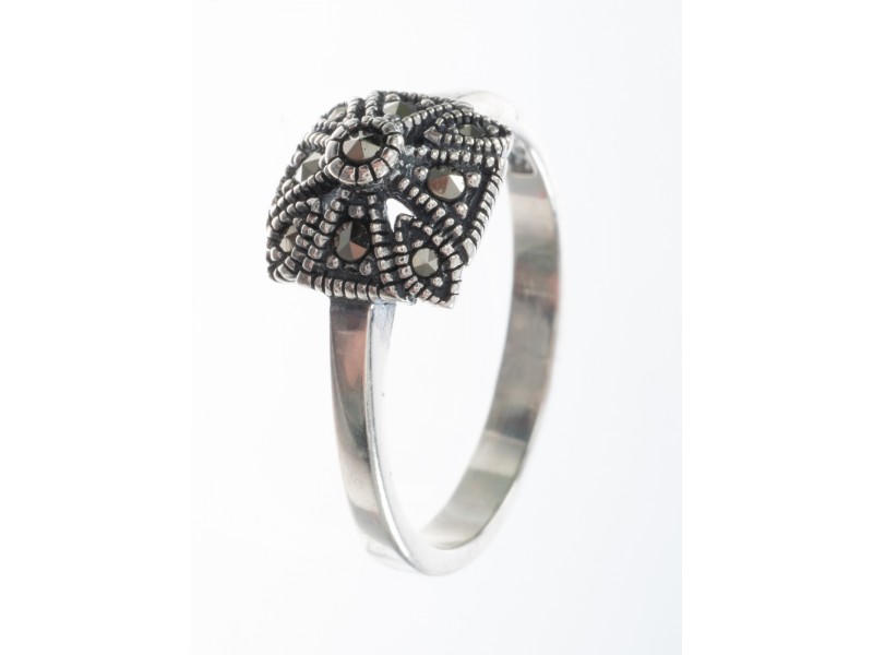 Серебряное Кольцо арт. HR505 Марказит Swarovski